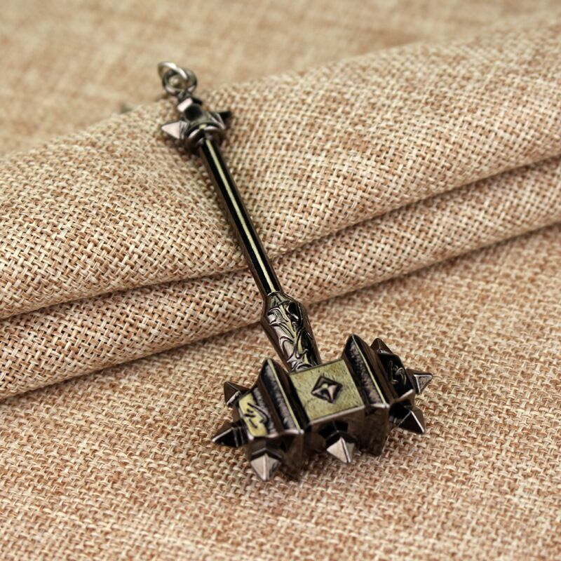 2019 Alloy Men League Of Legends Arms Mace Keychain Lol Giant Hammer Keychain Weapon Wolf Toothed Club Key Chain Ring Pendant 2018 Y041 From Pympqt