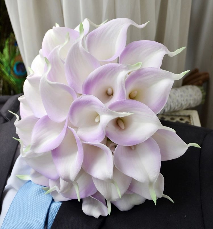 Hot Sale Purple Color Calla Lily Artificial Flowers Wedding Bouquet Latex Real Touch Calla Lily Wedding Flower Bouquet From Weddingjunyan 7 19 Dhgate Com