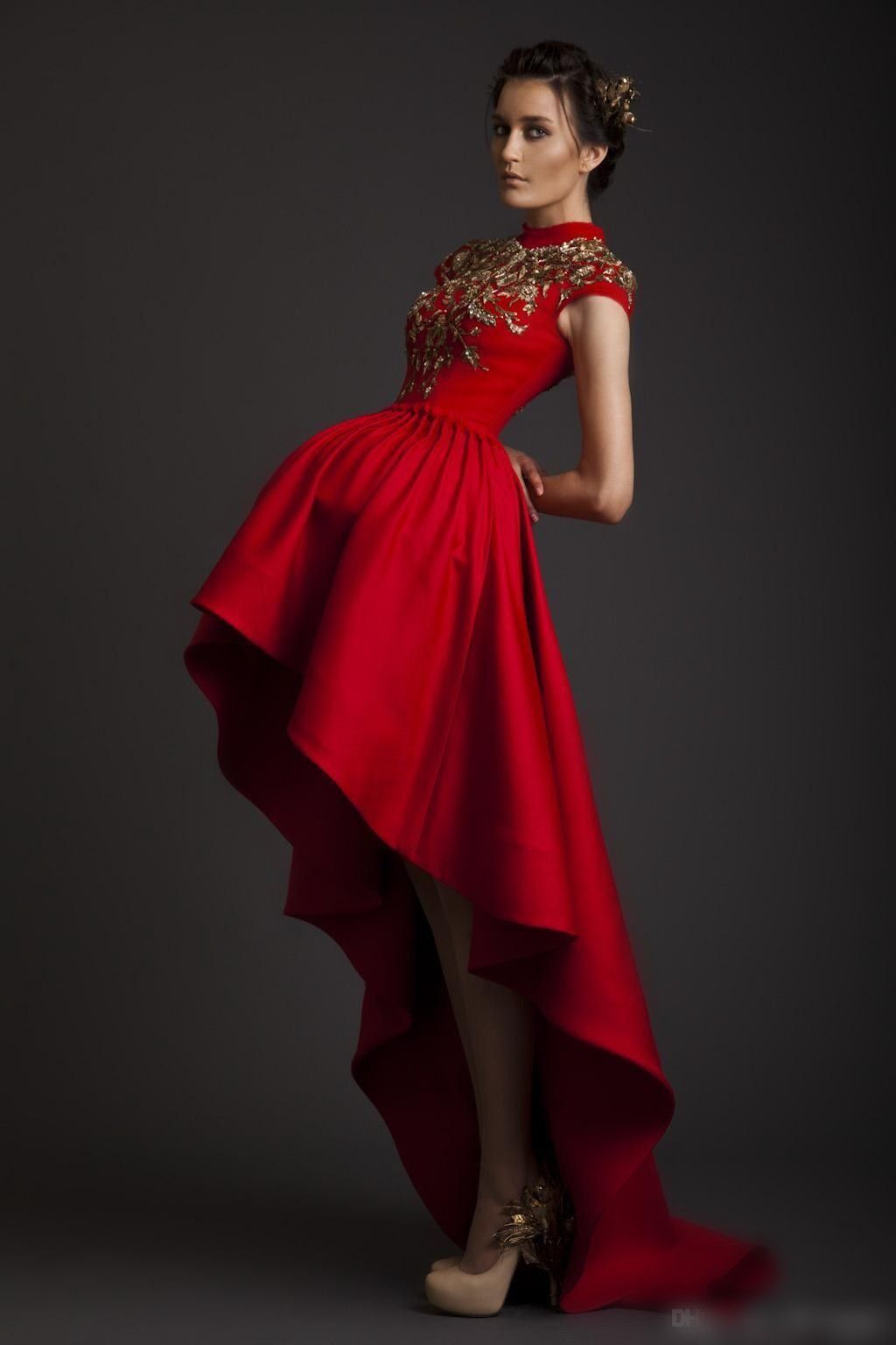 red dress with beads