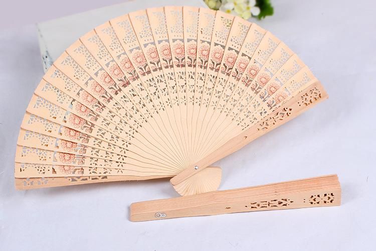 wood fans for weddings
