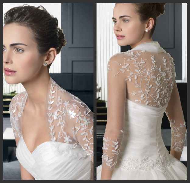 beaded bridal jacket