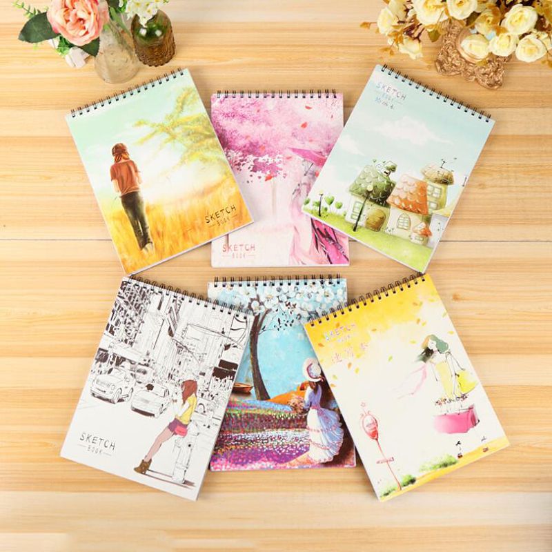 2020 50 Sheets Universal Sketch Pad A4 Size Spiral Sketchbook Notebook