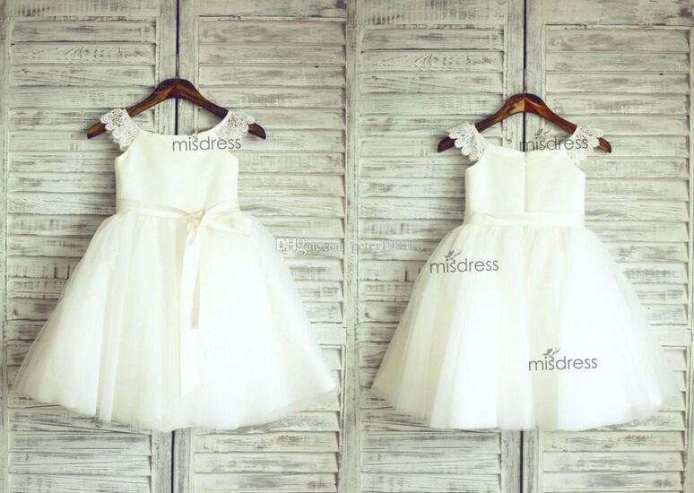 Lace Tulle Flower Kid Girls Princess Dress Wedding Easter Junior Bridesmaid Gown