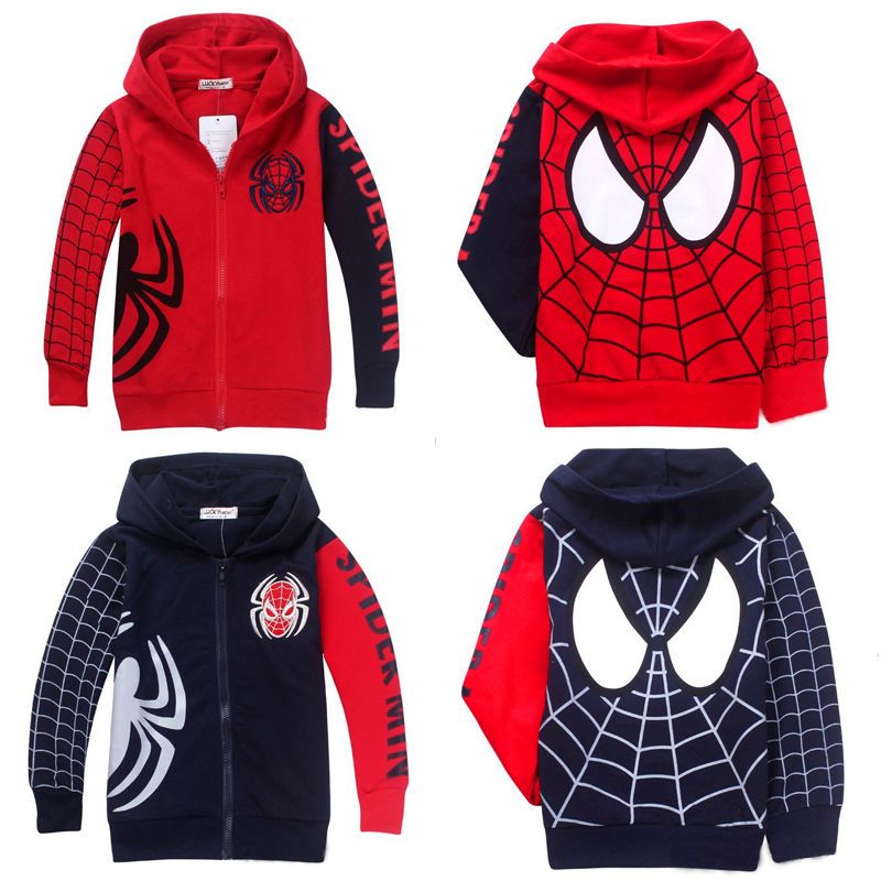 Kids Boys Zipper Spiderman Sweatshirt Hoodies Hooded Jacket Coat Tops Outwear Kids Boys Zipper Spiderman Sweatshirt Hoodies Hooded Jacket Coat Tops Outwear