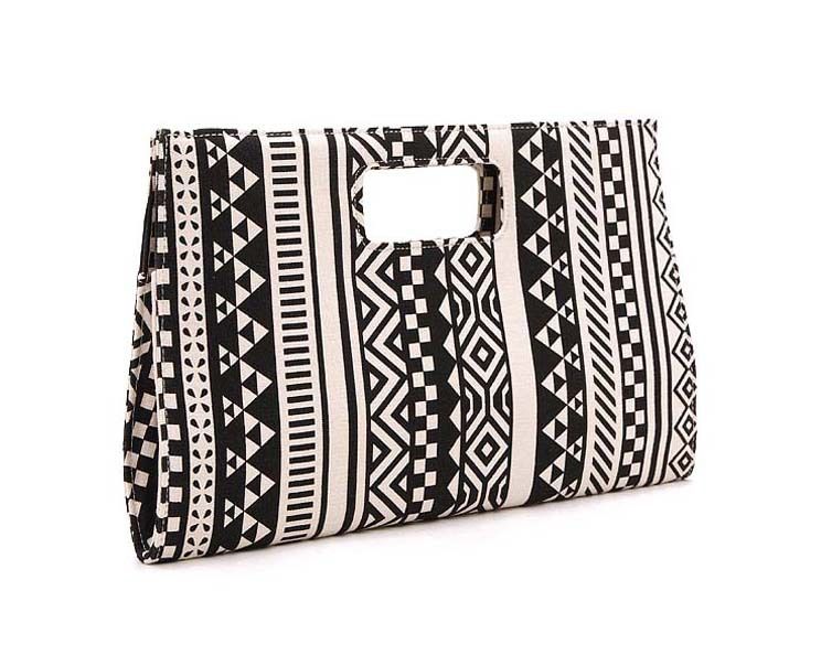 Womens Briefcase White Black Geometric Logo 2017 New Fashion Bag Sell ...