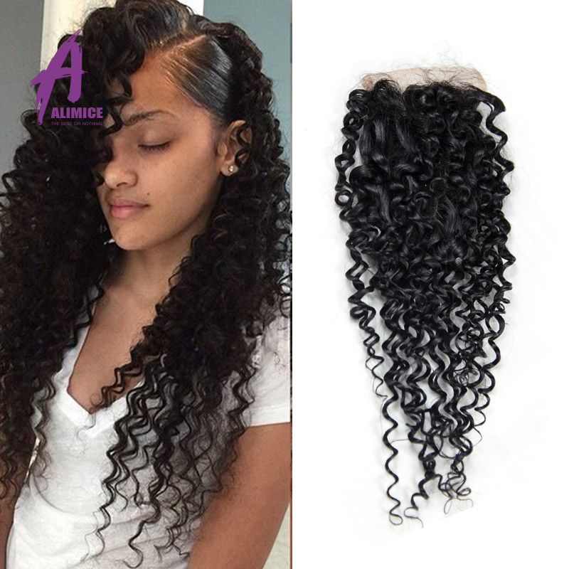 7a Brazilian Jerry Curl Closure Brazilian Virgin Hair Closure