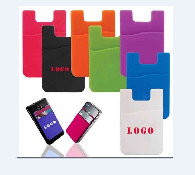 2020 Promotional Gift 3M Sticker Silicone Wallet Credit Card Holder