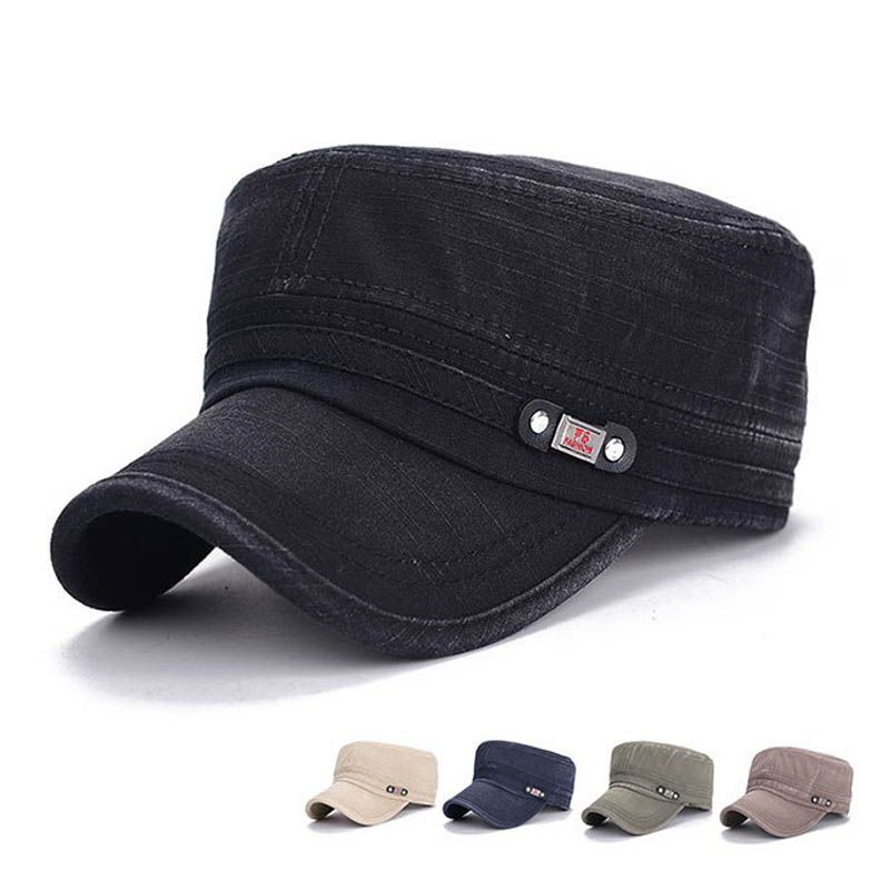Unisex Baseball Cap for Men Retro Flat Top Caps Women Casual Sport Hat Caps Adjustable Classic Army Hats