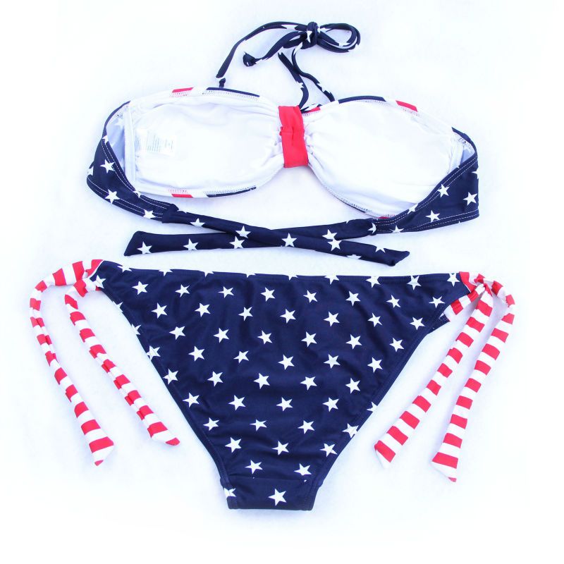 Wholesale Plus Size S XXL Jamaica Flag USA UK Print Brazilian Swimwear Padded Swim Suit Maillot 