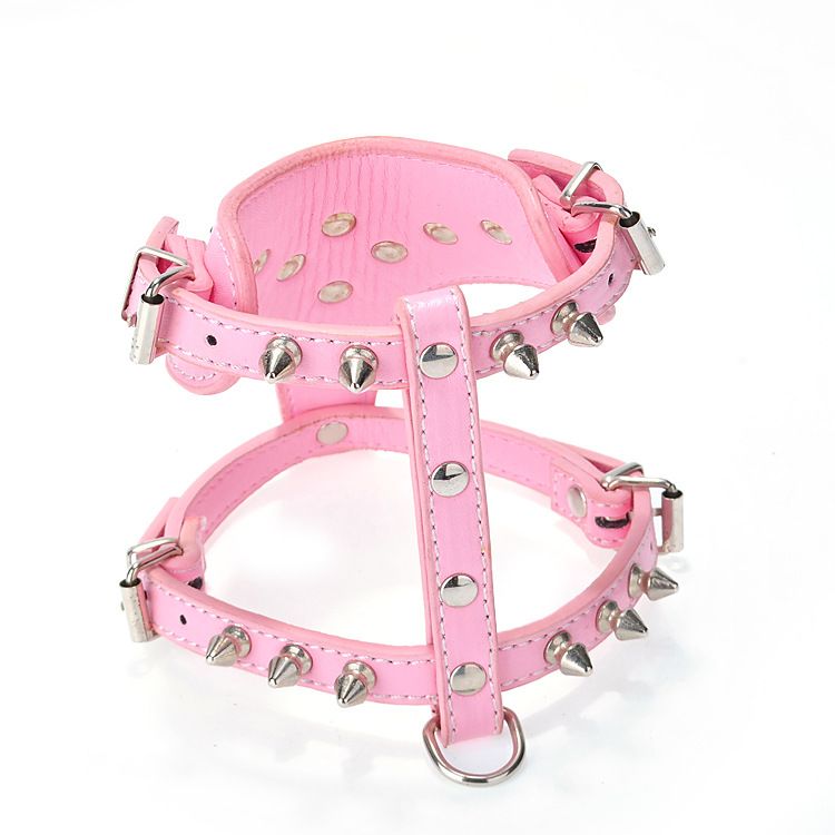 Studded Spiked Pu Leather Dogs Puppy Pets Harness Punk Style Chest