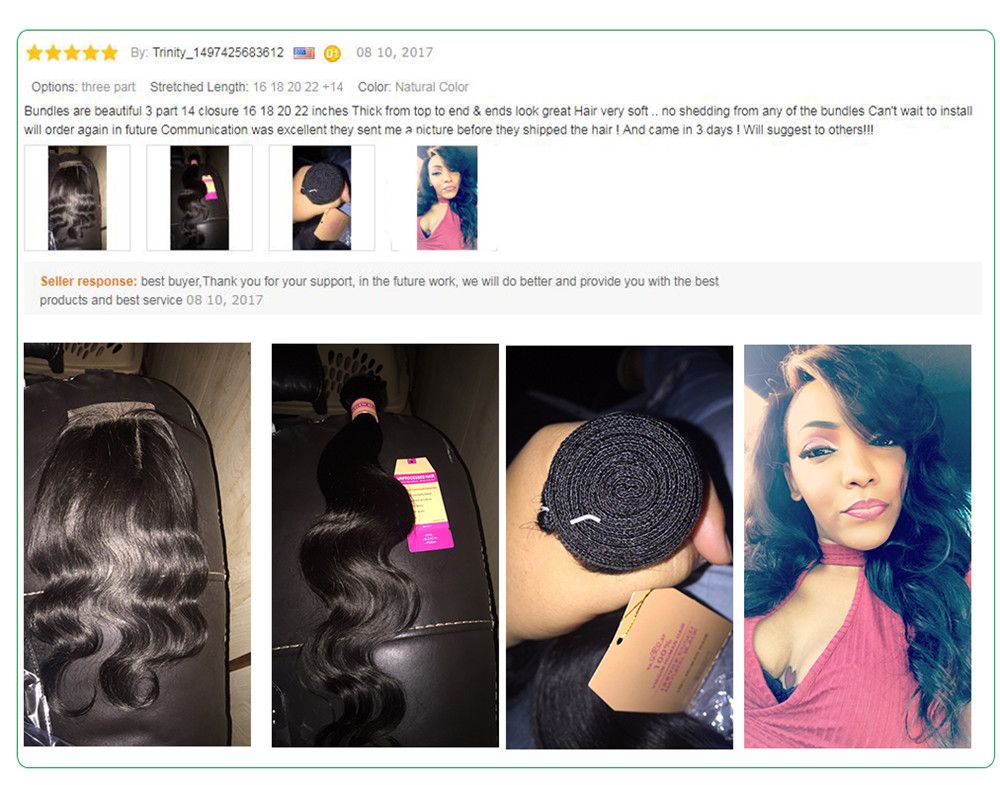 Brazilian Virgin Human Hair Bundles Blonde Auburn Brown Burgundy