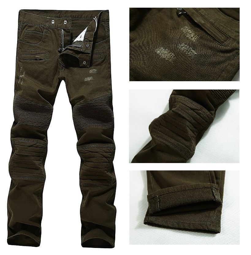 green balmain jeans