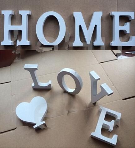 New Arrive Home Decor Decoration Thick Wood Wooden White Letters