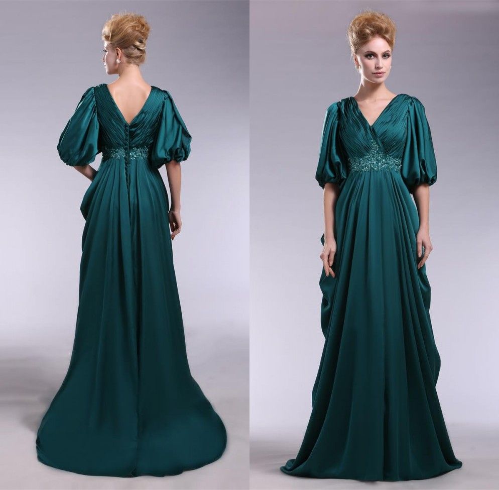 green empire waist dress