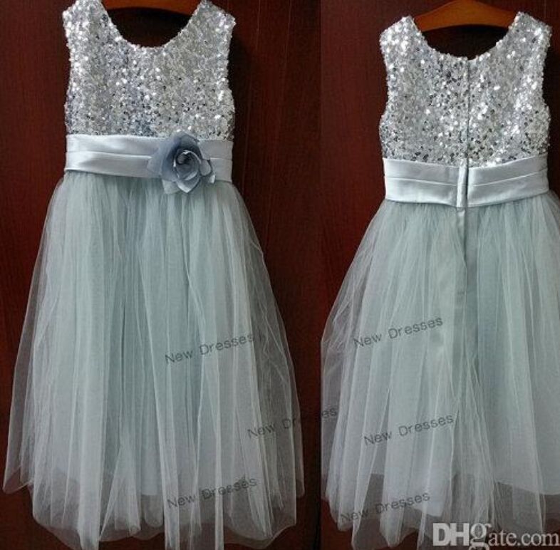 girls silver christmas dress