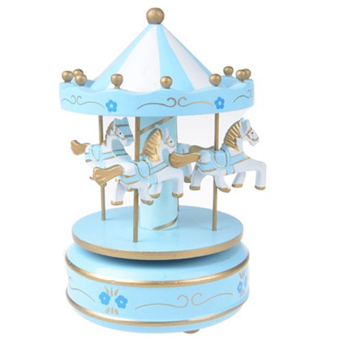 Acheter Boite A Musique Carrousel 4 Chevaux Rotation Boite A Musique Anniversaire Valentine S Noel Cadeaux Enfants Jouet Bleu Ciel De 13 5 Du Musicgifts Fr Dhgate Com