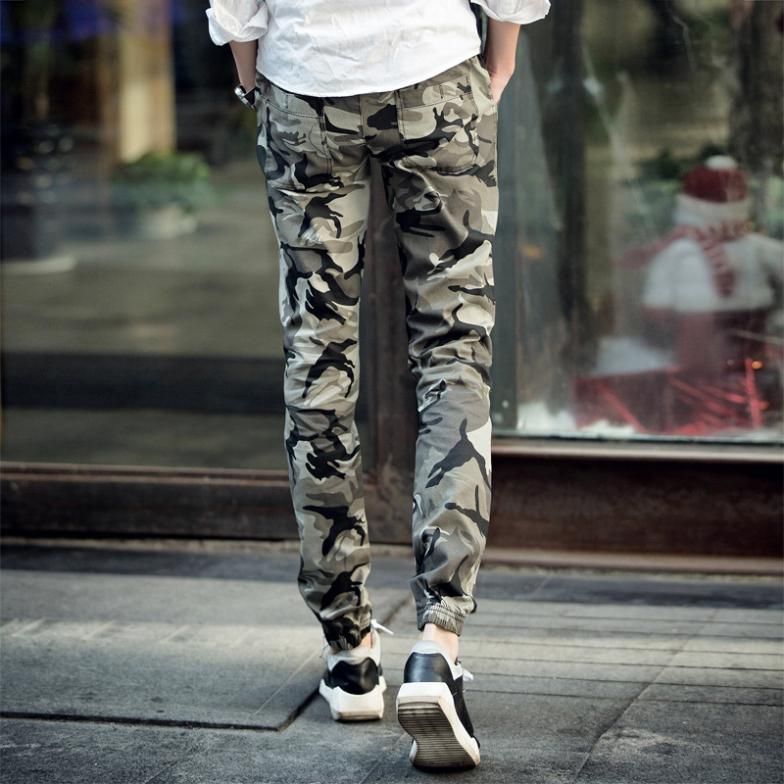 camo skinny joggers mens