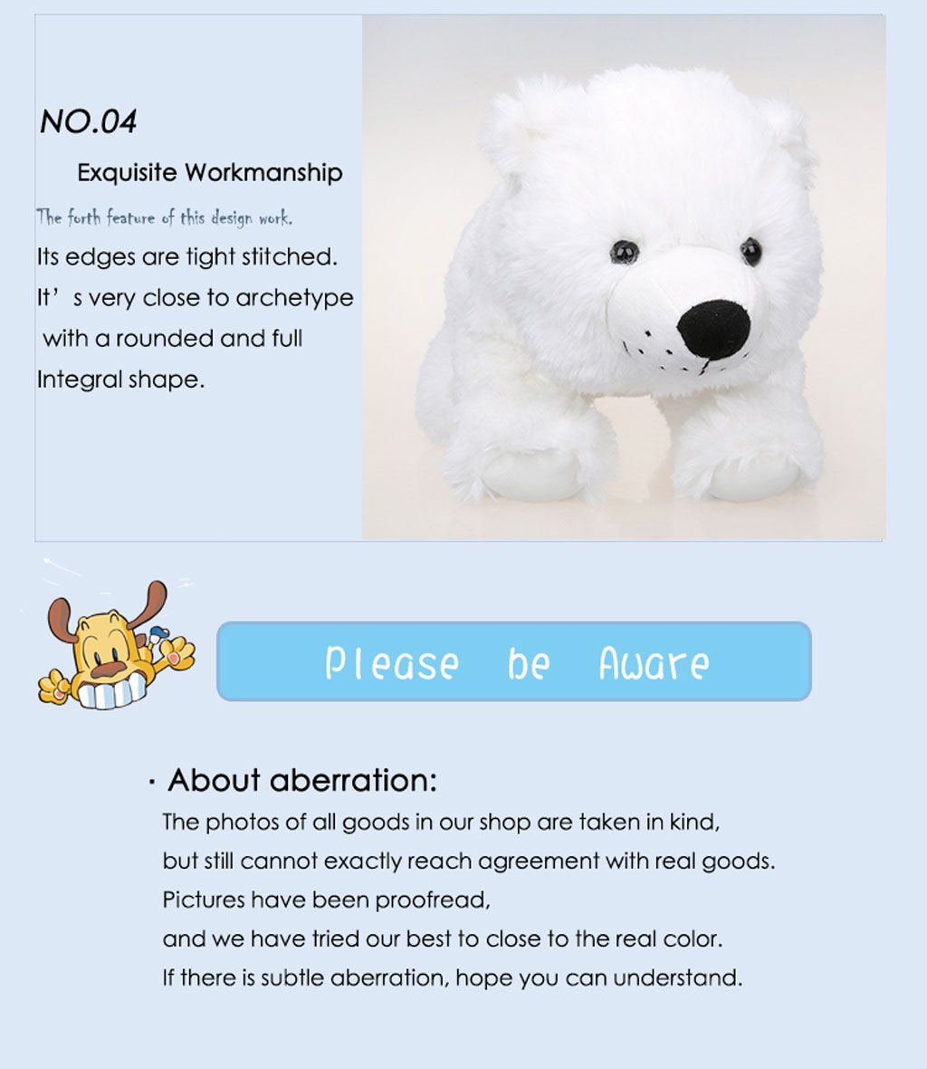 Stuffed & Plush Animals Online Sale 27cm White Polar Bear Stuffed Plush
