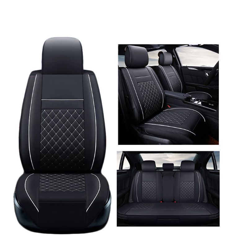 Front + Rear Luxury Leather Car Seat Covers For Audi A6L R8 Q3 Q5 Q7 S4
