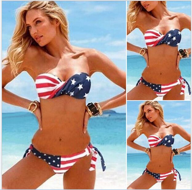 girls american flag bathing suit