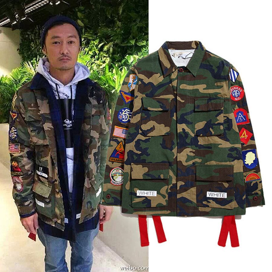 Anniv Coupon Off White Virgil Abloh Shirts Camouflage Off White Jacket Camo Justin Bieber Clothes Jacket Military Uniform Jackets Coats From Hlamen, $72.84 | DHgate.Com