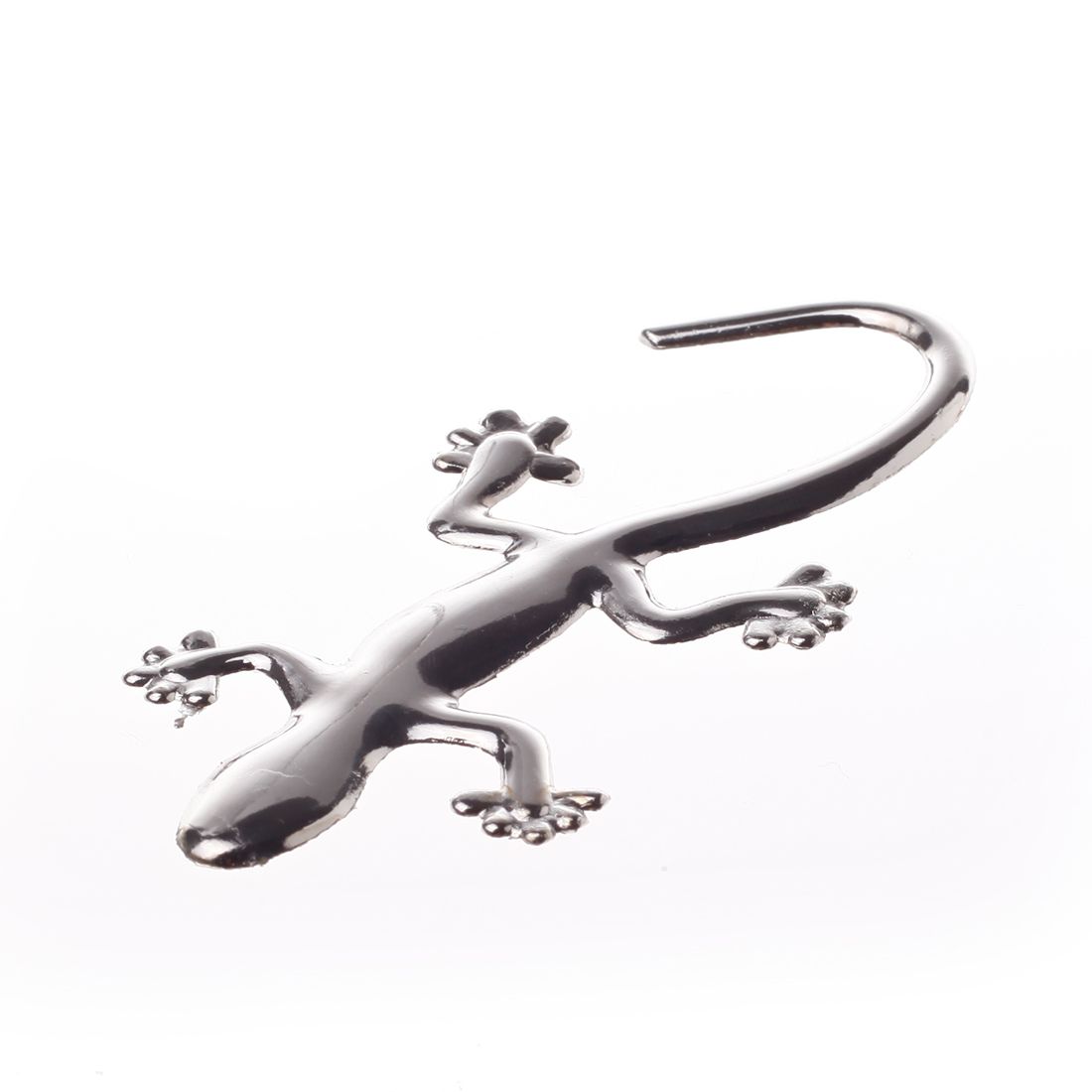 2021 3D Metal Lizard Gecko Logo Badge Emblem Car Sticker Silver China