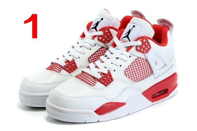 jordan 4 rojo con blanco