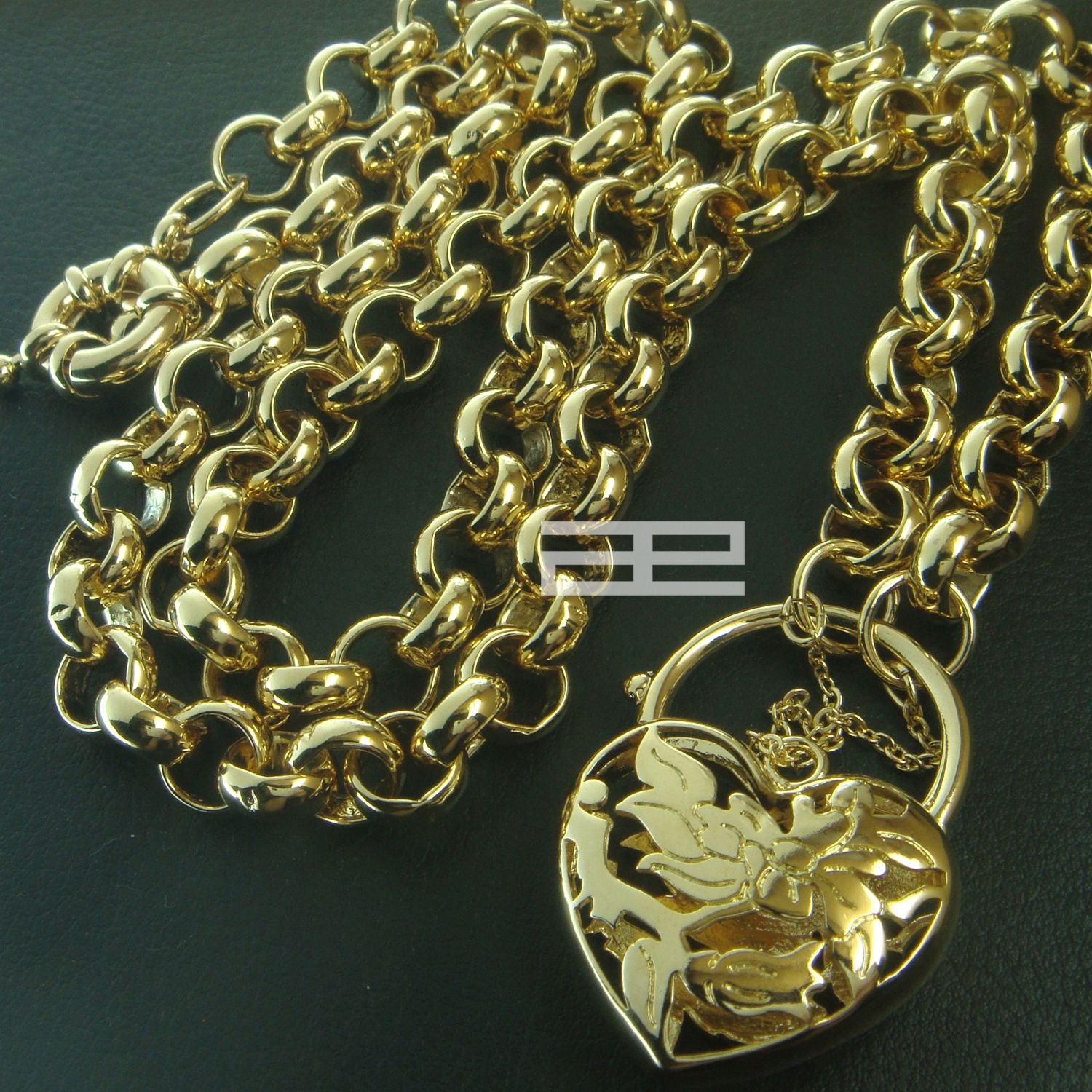 Chain with Extender 18K 18Ct GENUINE Gold Filled Double G Pendant & Necklace Chain with Extender 18K 18Ct GENUINE Gold Filled Double G Pendant & Necklace