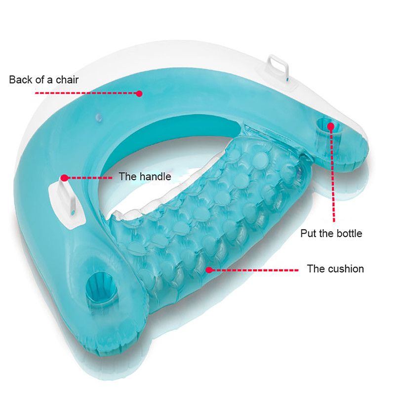 Swimming Equipment Pillow Back Lounge Float Tube Swim Pool Beach