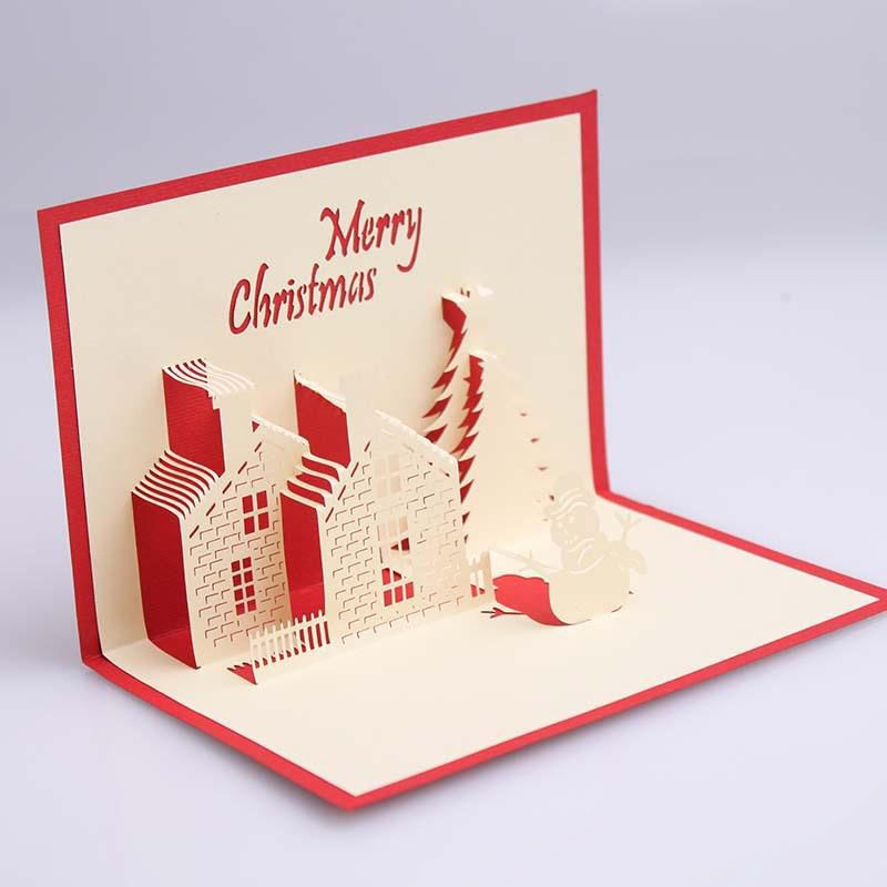 Acquista Cartoline Di Natale 3d Pop Up Serie Di Buon Natale Biglietti Dauguri Personalizzati Fatti A Mano Regali Di Natale Cartoline Di Souvenir A 0 97 Dal Qomolangma001 Dhgate Com