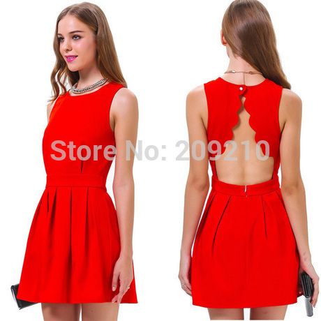 casual dress red