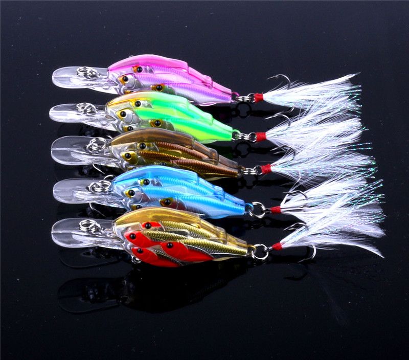 2021 New Threadfin Shad Crank Bait 6.5cm 6g 3D Eyes Live Target Bass
