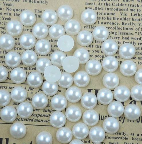 Flatback Half Pearl Flat Back Acrylic Pearl DIY Crafts Scrapbooking Free 4  6 8 10mm From Luckily8888, $8.43