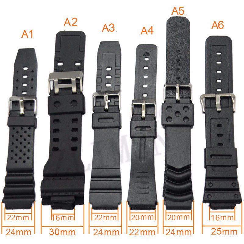 casio rubber watch straps
