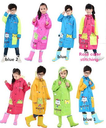Kids Students Cartoon Jacket Poncho School Bag Cover Rainwear Slicker Kids Students Cartoon Jacket Poncho School Bag Cover Rainwear Slicker