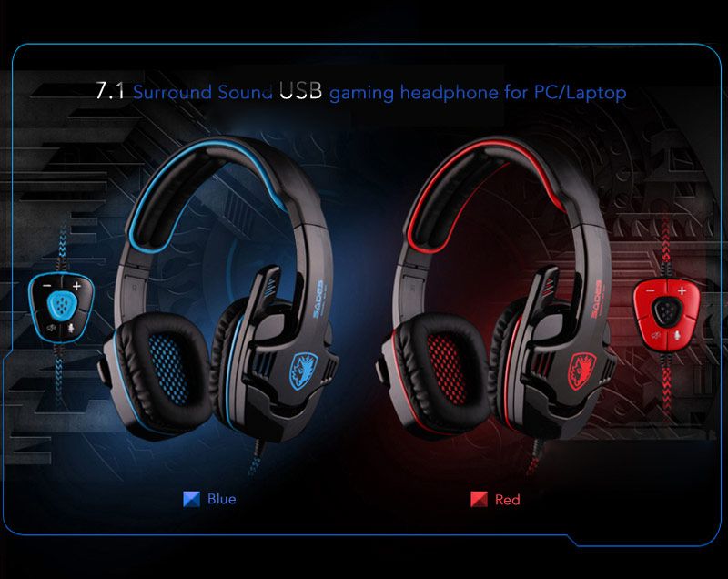 Acquistare Cuffie Da Gioco SADES SA901 Cuffie Da Gioco Professionali Con  Audio Surround USB 7.1 Con Microfono E Telecomando PC Laptop Economico |  Consegna Veloce E Qualità | It.Dhgate