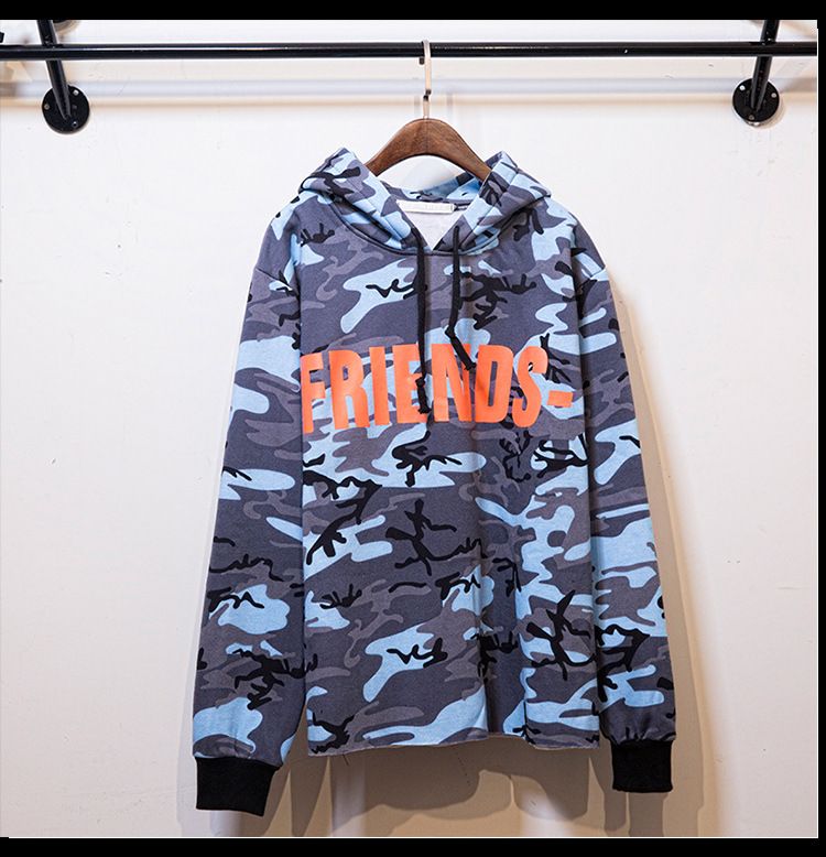 Blue camo vlone hoodie best sale