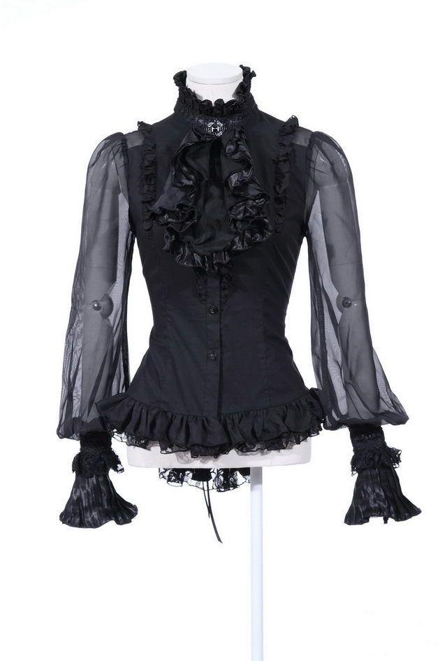 gothic ruffle shirt