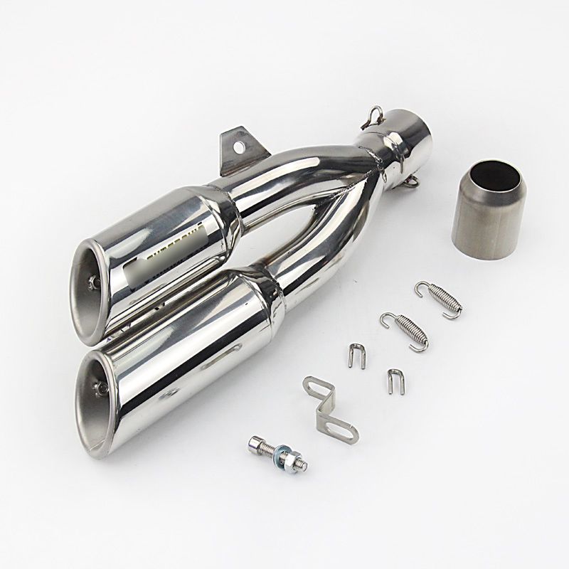 Tuyau D/éChappement De Moto/ pour Tuyaux D/éChappement de 51 mm 18.5 Convient pour La Modification de Motos et VTT Tels Que Yamaha//Suzuki//Honda,Blacks 2de Diam/èTre