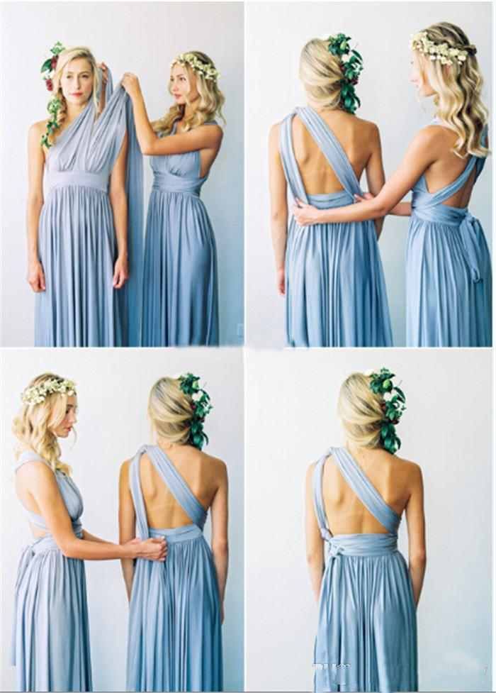 multiway bridesmaid dress blue