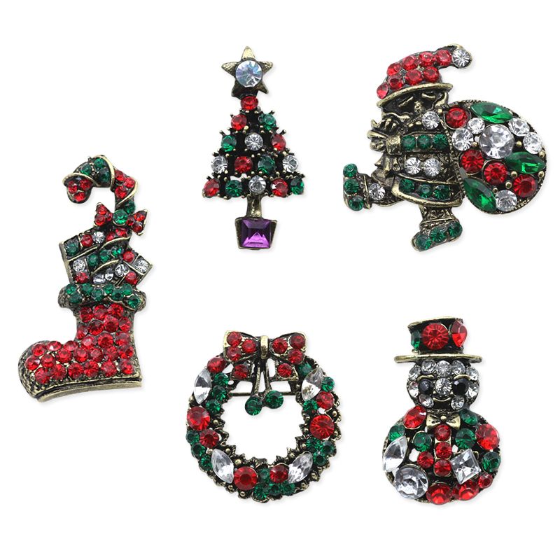 Acquista Spilla Di Natale Vintage Strass Pupazzo Di Neve Albero Di Natale Stivali Scarpe Babbo Natale Spille Pins Chic Regalo Di Natale Le Donne Uomini A 1 46 Dal Samson111 Dhgate Com
