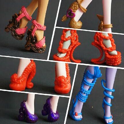 crochet barbie shoes