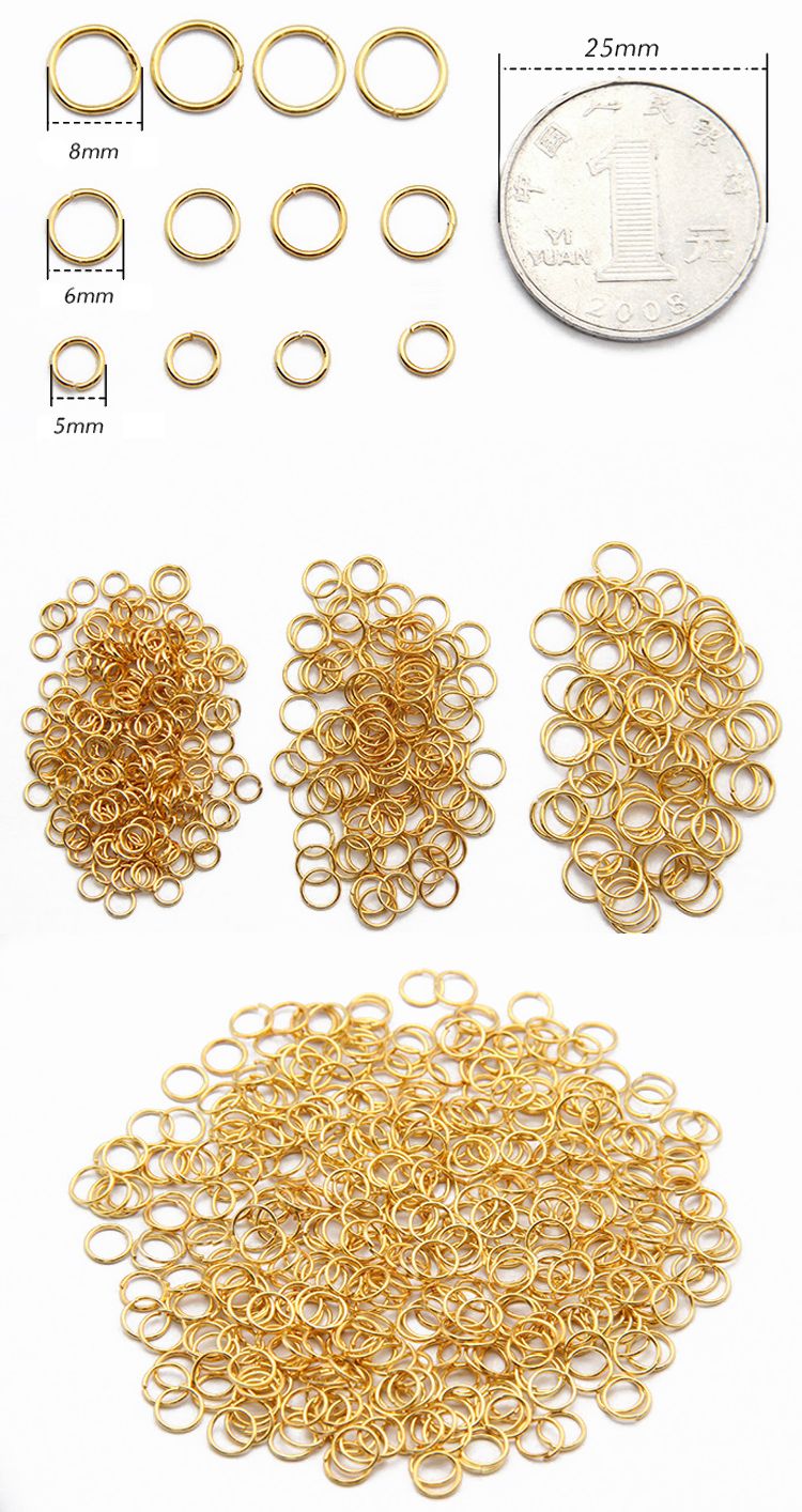 Best Jewelry Finding Gold Color Plate Unsoldered Stainless Steel Jump