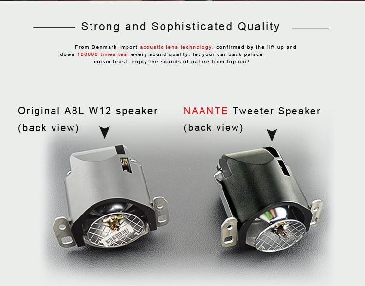 Car Ambient LED Light With Touch Control Switch Moving Tweeter Speaker