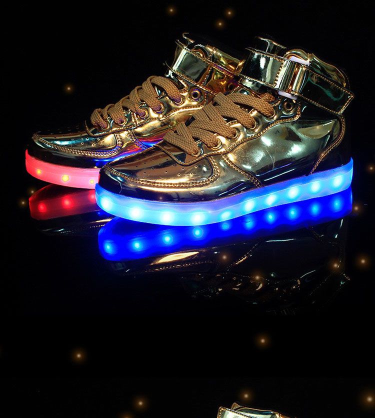 Led Shoes Man USB Light Up Unisex Sneakers Lovers For Adults Boys Casual Students Sports Glowing