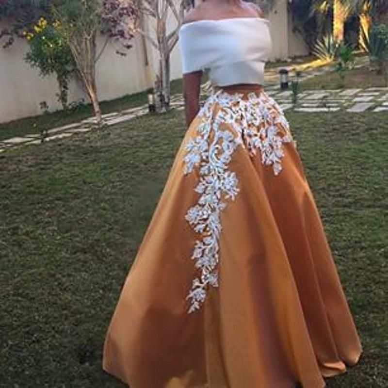 prom dress crop top and long skirt