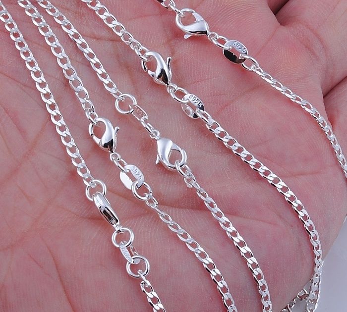 Good Gift 925 Sterling Silver 1MM Flat 