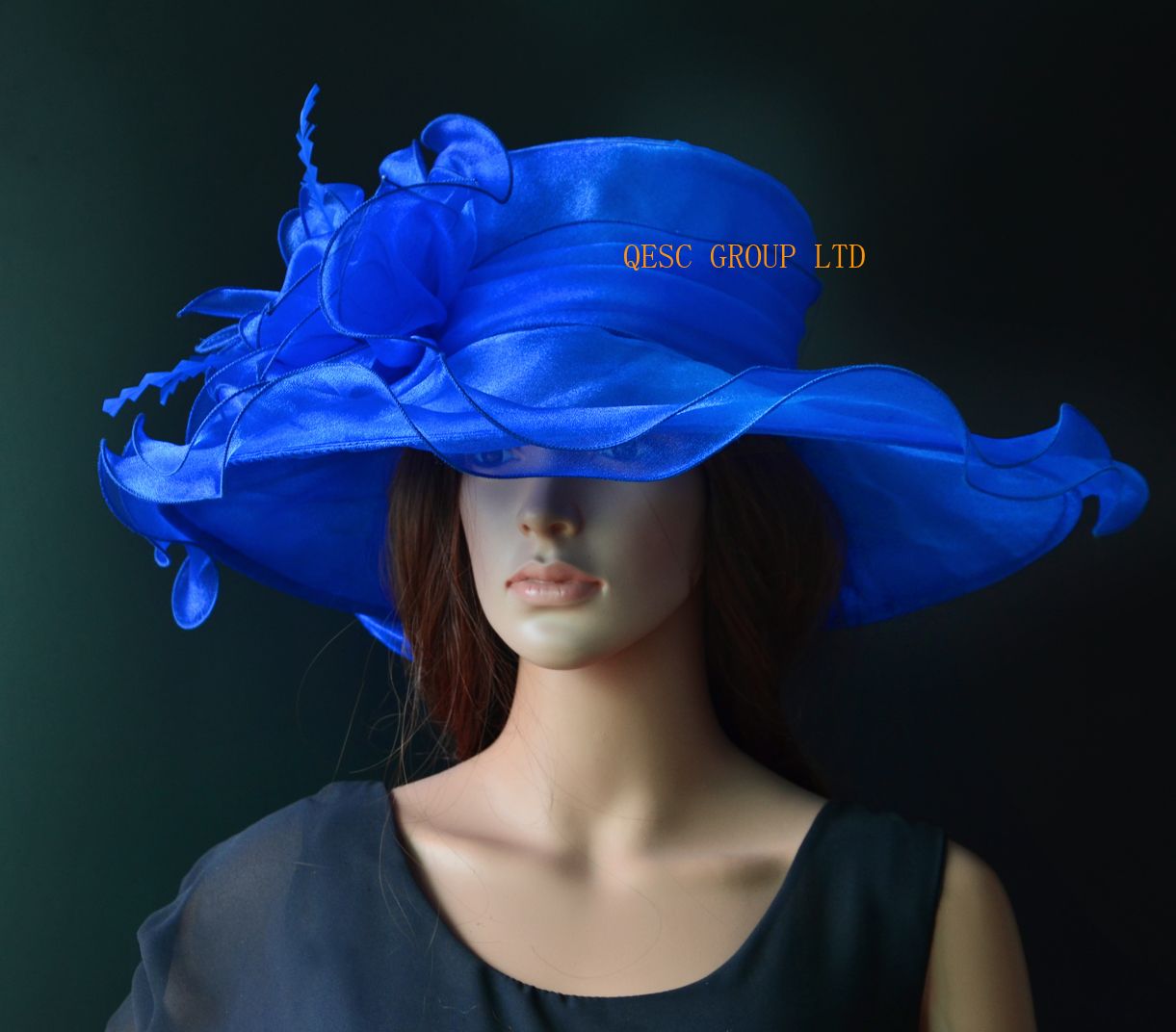 blue wedding hat