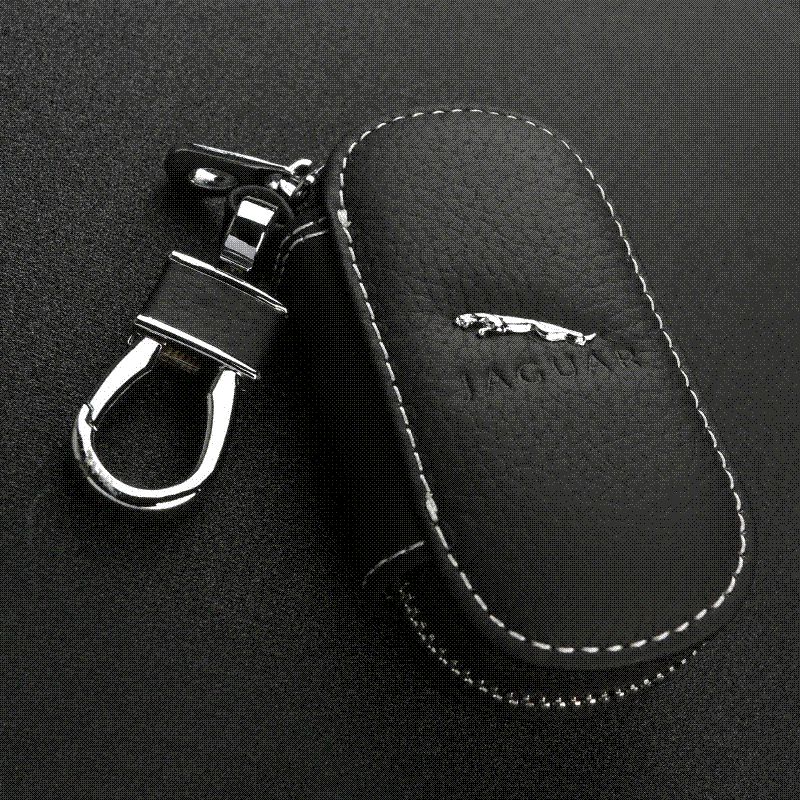 Leather Car Key Case Fob Cover For Jaguar XE XF XFR XK XKR XJ F TYPE S
