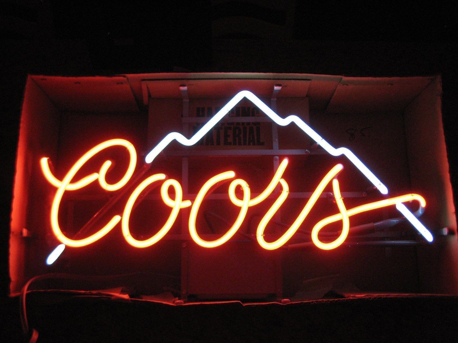 Coors light neon sign with mountains Clearance